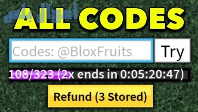 اكواد ماب blox fruits