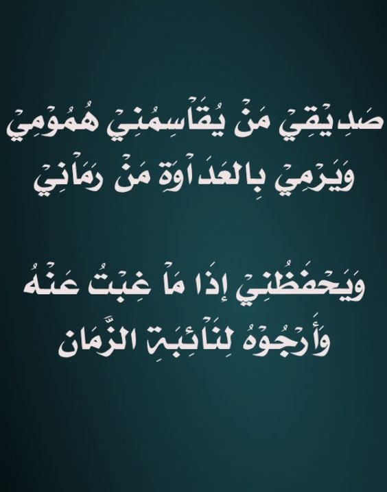 شعر عن الصديق