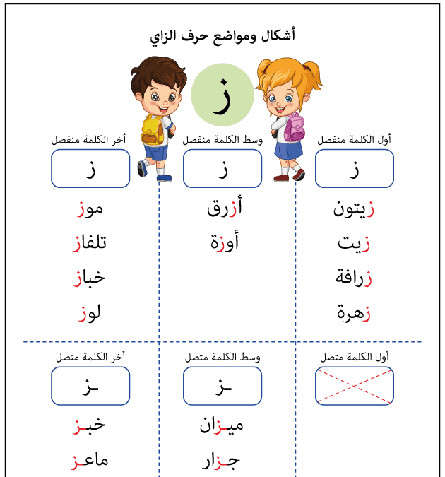 كلمات تبدأ بحرف الزاي