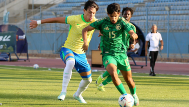 أخضر 20 يتمسك بالأمل ويحقق التعادل أمام منتخب البرازيل القوي