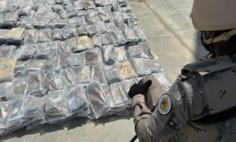 احباط تهريب 225 كيلو قات مخدر في جازان بنجاح كبير