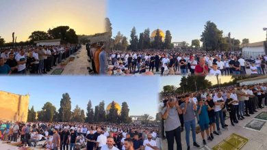 الاف يؤدون صلاة العيد في الاقصى رغم استفزازات المستوطنين