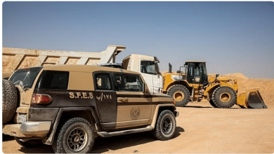 الامن البيئي يضبط خمس مخالفين لاستغلال الرواسب في تبوك