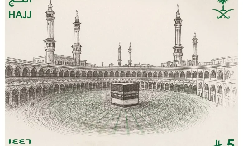 البريد السعودي يطلق طابع وبطاقة بريدية بمناسبة حج 1446 دون همزات أو تشكيل
