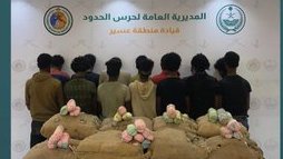 القبض على 14 مخالفا لتهريب 252 كيلو قات في عسير