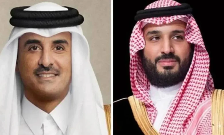 ولي العهد يعبر عن دعم المملكة لقطر خلال اتصال مع الأمير الشيخ تميم