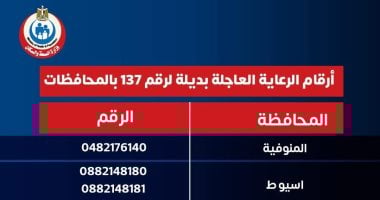 الصحة تنشر أرقاما للرعاية الحرجة والعاجلة بديلا عن 137 بعد حريق السنترال