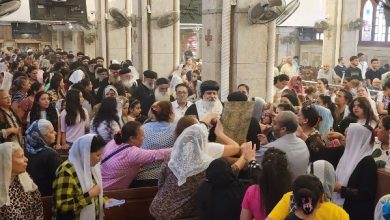 اجتماع كهنة حلوان لتكريم رفات "القوي الأنبا موسى" بحضور نيافة الأنبا