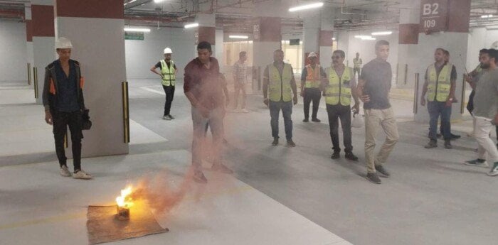 اختبارات الحماية المدنية لتحسين أنظمة الحريق في الأبراج الإدارية بالعاصمة