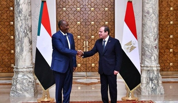 استقبال الرئيس السيسي لرئيس مجلس السيادة السوداني