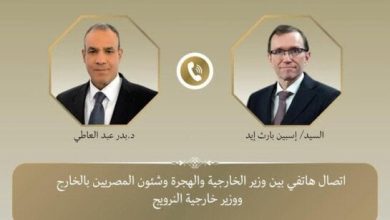 بحث وزير الخارجية مع نظيره النرويجي تطورات الأوضاع في غزة