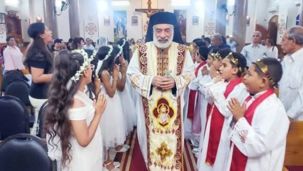 قداس الاحتفالية برئاسة الأنبا باسيليوس في كنيسة مار مرقس بالمنيا