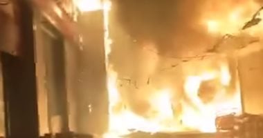 حريق بمحيط مترو شبرا