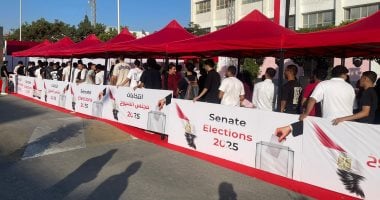 المقار الانتخابية بالتجمع الخامس تستعد لانطلاق انتخابات الشيوخ.. صور