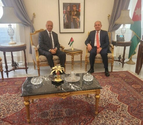 استقبال الكاتب الصحفي مصطفى بكري من قبل السفير الأردني أمجد العضايلة
