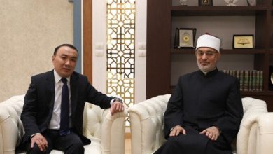 استقبال مفتي الجمهورية سفير كازاخستان وتأكيده على العلاقات القوية بين البلدين