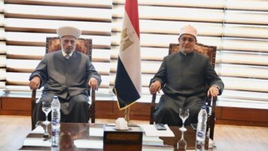 استقبال مفتي الجمهورية لقضاة ومفتين من فلسطين وأذربيجان ولبنان وكينيا