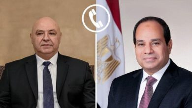 الرئيس السيسي يؤكد دعم مصر القوي لسيادة لبنان وأراضيه