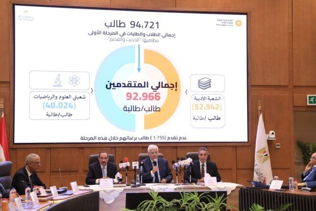 تنسيق المرحلة الأولى 2025 للثانوية العامة يعلن عن نتائجه