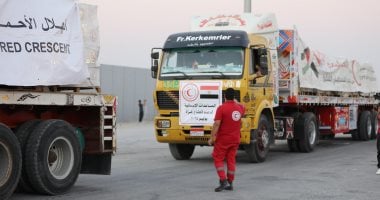 مراسل إكسترا نيوز: دخول ثالث أفواج القافلة السابعة للمساعدات المصرية إلى غزة
