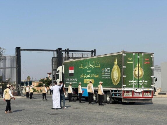 قافلة إغاثية جديدة من «بيت الزكاة والصَّدقات» تصل غزة