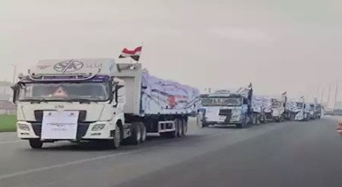 مصر تعزز دعمها لغزة بقافلة تفوق الأبعاد السابقة بثلاثة أضعاف