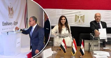 المصريون بلوس أنجلوس يتوجهون إلى لجنة الاقتراع للتصويت فى انتخابات مجلس الشيوخ